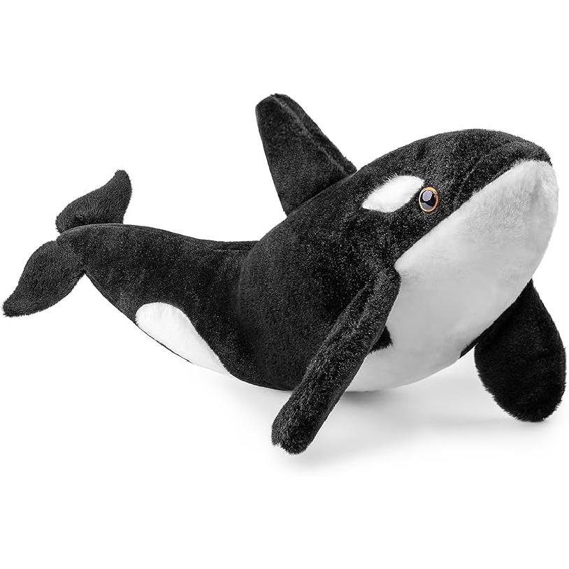 ZHONGXIN MADE Simulation Great Whale Shark Plush Toy - Realistic 20.5  Long Lifelike Blue Texture Whale Shark Stuffed Toys, Super Soft Ocean Sea Orca