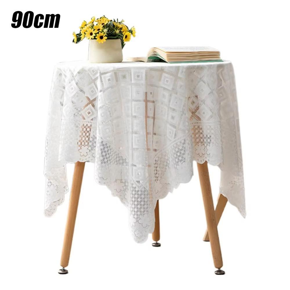 Non-slip Lace Tablecloth Sheer Table Mat Fashion Coffee Table Cover  Photography Backdrop Decor