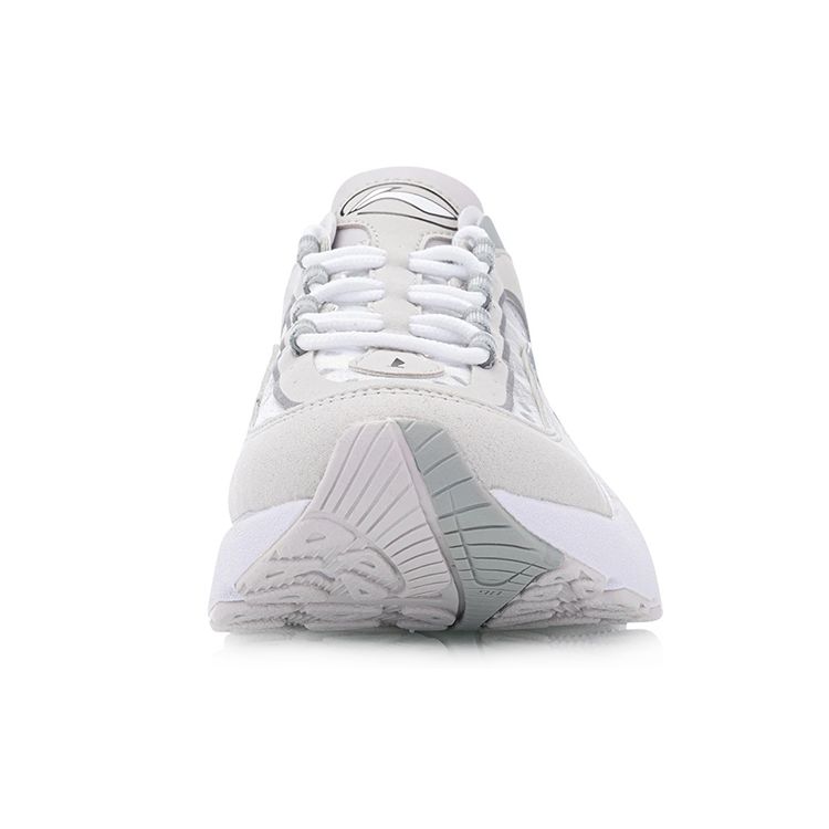 Li Ning V8 Series Shock Absorbing Non-Slip Wear-Resistant Low-Top Running Shoes Women sneaker Gray ARHP128-11