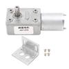 Gear Motor 12mm Single Shaft Self Locking Reversible Worm Gear Motor with Fixing Base DC24V 10RPM