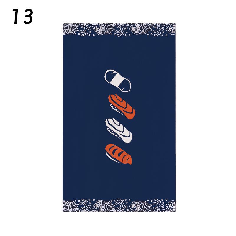 Japanese Style Door Head Half-curtain Noren Cuisine Izakaya Sashimi Seafood Restaurant Decor Short Curtains Kitchen Partition