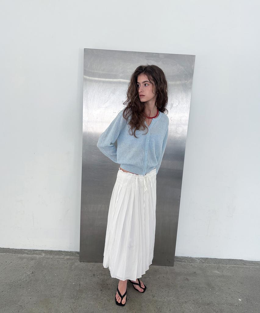 Poeteuseoul Signature Alpaca Cardigan_Ice Blue