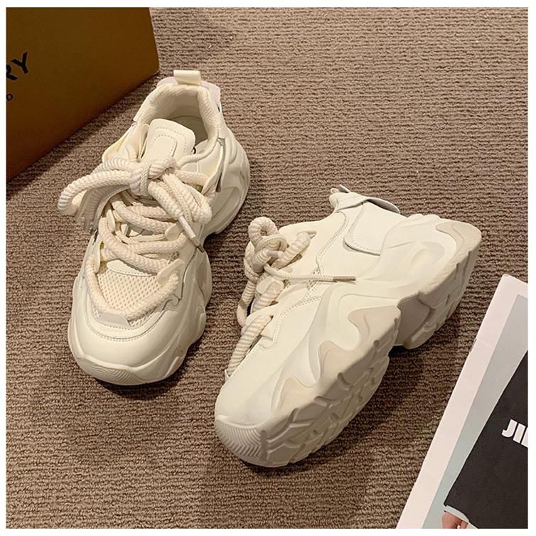 Daddy Shoes Girl 2025 New Autumn Platform Muffin Shoes Heightening Sports Shoes Ins Autumn and Winter Casual Running Shoes