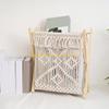 92MF Comfortable Cotton Woven Storage Rack Foldable Magazine Holder Nordic Decoration for Desktop and Home Organization