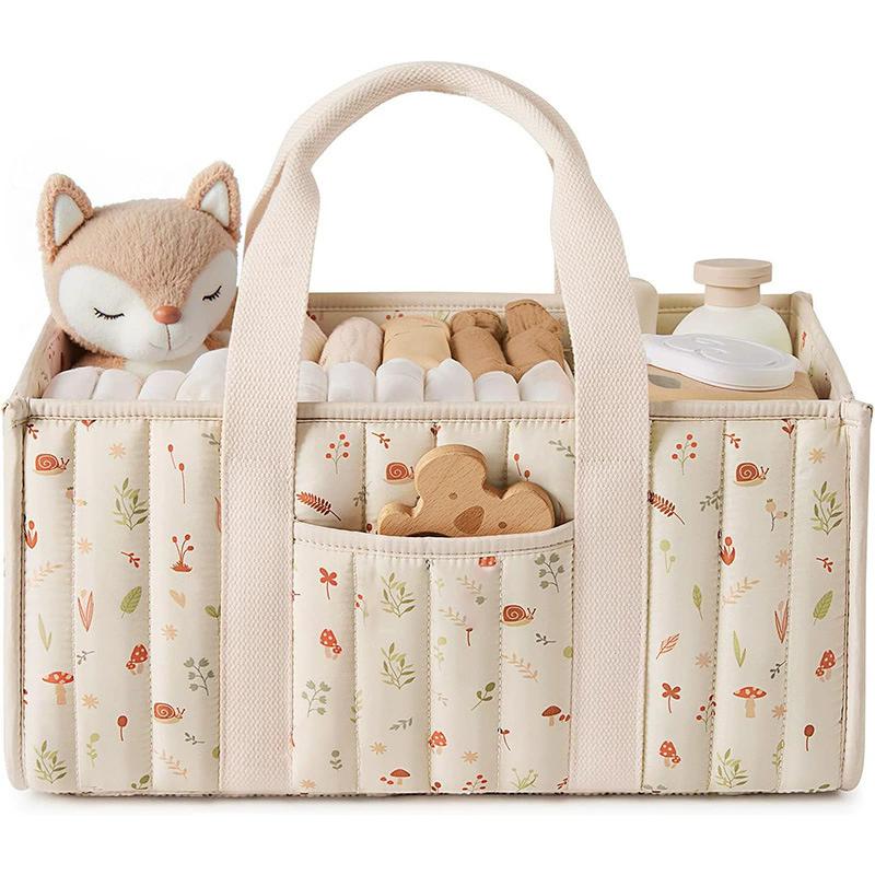

Multifunctional Baby Diaper Storage Basket, Unisex Newborn Essentials, Portable Car Travel Organizer, Baby Baptism Nursery Organizer слонова кістка