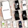 GO VEGAN Funda Case For Samsung Galaxy S25 Ultra S9 S10 S20 S21 S22 Plus S23 Ultra S24 FE Phone Cover