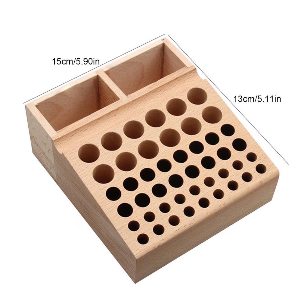 Tool Storage Rack Beech Wood Leather Punch Stand Leather Tools Storage Box For Family Friends Women Professional Working Home