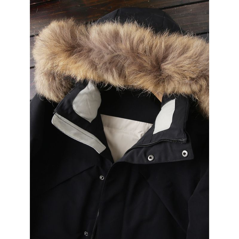 Heavy Weight Good Goods Thickened Waterproof Cold-Resistant Export Tail Goods Men Winter Heattech Big Fur Collar Hooded down Jacket Outwear
