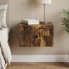 Wall Mounted Nightstand Smoked Oak 33 x 34.5 x 20 cm