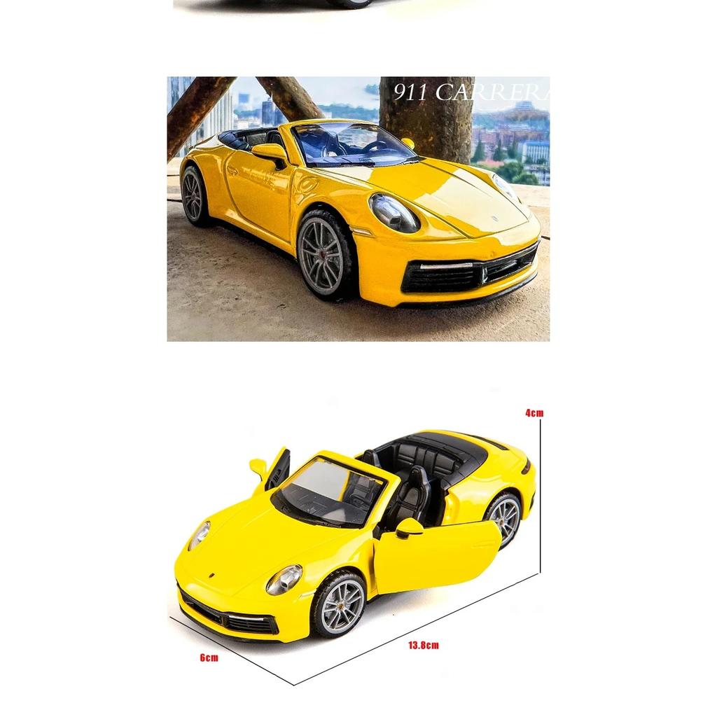 1/32 Porsche 911 Carrera Supercar Alloy Model Car Toy Diecasts Casting Sound and Light Car Toys For Children Vehicle
