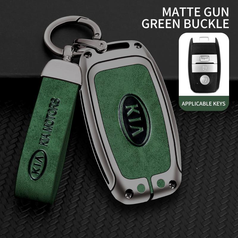 SBHX3 Zinc Alloy Leather Car Remote Key Case For KIA Sportage Cerato Optima K2 K3 K4 K5 RIO Picanto Soul Sorento Sedona Accessories