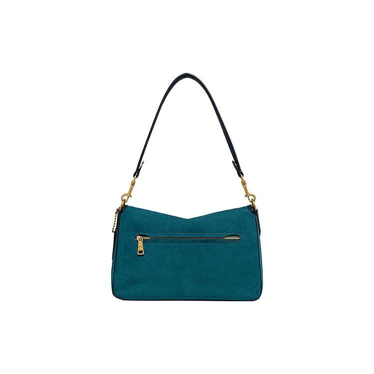 Coach Tabby 26 Flap Closure Detachable Shoulder Strap Leather Handbag Crossbody Bag Women Handbags Peacock-Blue C5262-B4UPE