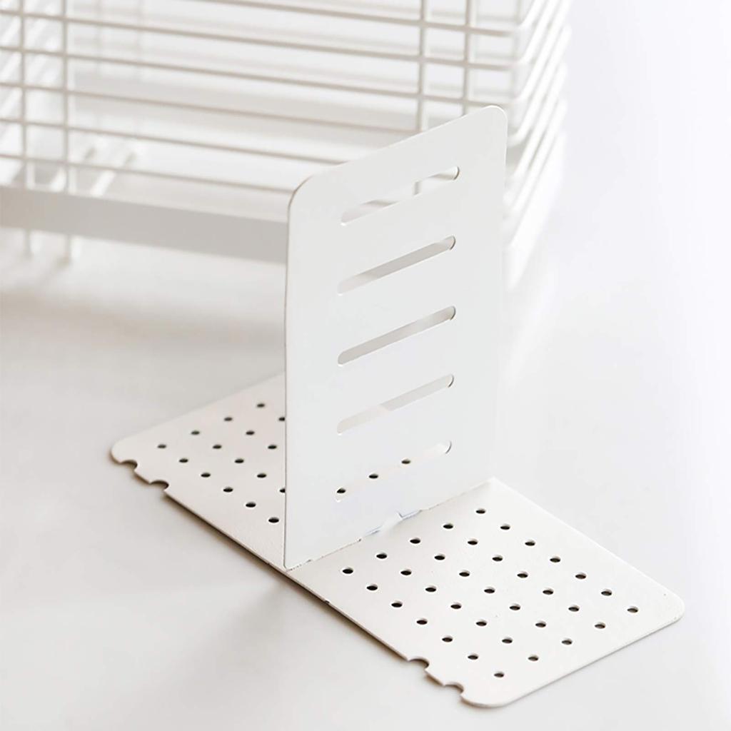 VANRA Essstäbchenhalter, Besteckständer, Abtropfgestell, hält Löffel und Gabeln, Edelstahl, 2 Fächer mit Haken (Weiß)