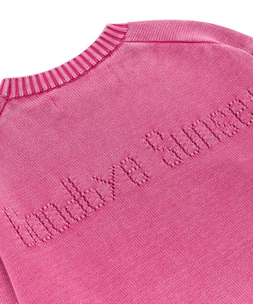 HELLO SUNRISE Hs Classic Typo Knit_Vtg Pink