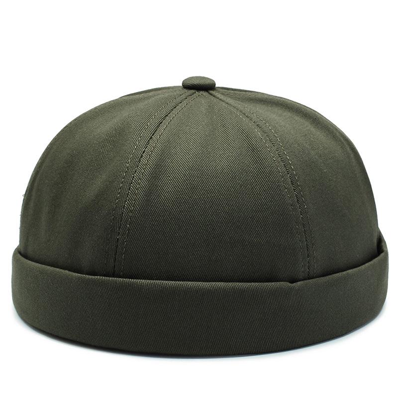 Unisex Brimless Hat: Round Top Melon Cap, Hip-Hop Style & Landlord Design for Spring/Autumn