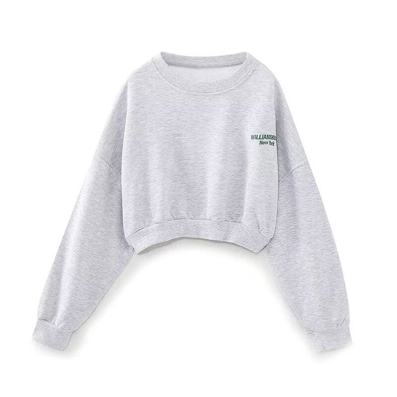 

Fashion Style Autumn New Arrival Women s Clothing Slim Looking Loose Print Sweatshirt Card Ornament Jogger Pants 4174846 803 Grey Sweatshirt L