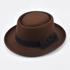 Cappello Jazz in Feltro a Tesa Arrotolata Vintage per Uomo Donna Cappello Pork Pie a Tesa Corta Cappello Trilby Fedora da Gentleman