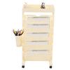 Movable Bookshelf 6 Tier Large Capacity Thickened Multifunctional Rolling Book Rack for Deskside Living Room