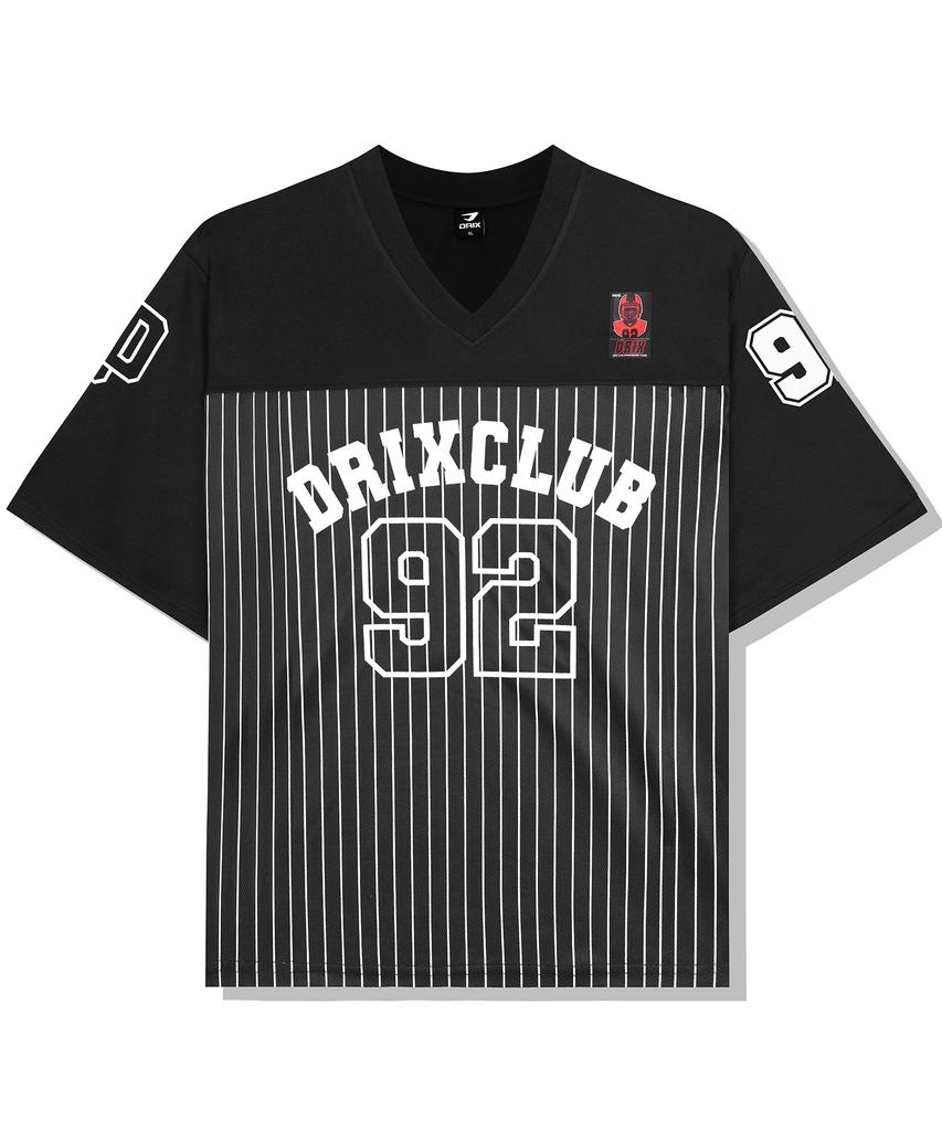 DRIX Rugby Stripe Mesh Jersey Half Sleeve_White