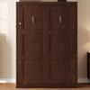 Twin Size Murphy Bed Cabinet, Space Saving Hidden Wall Bed, Wood Murphy Bed with Gas Struts for Home Office Small Room, Can Be