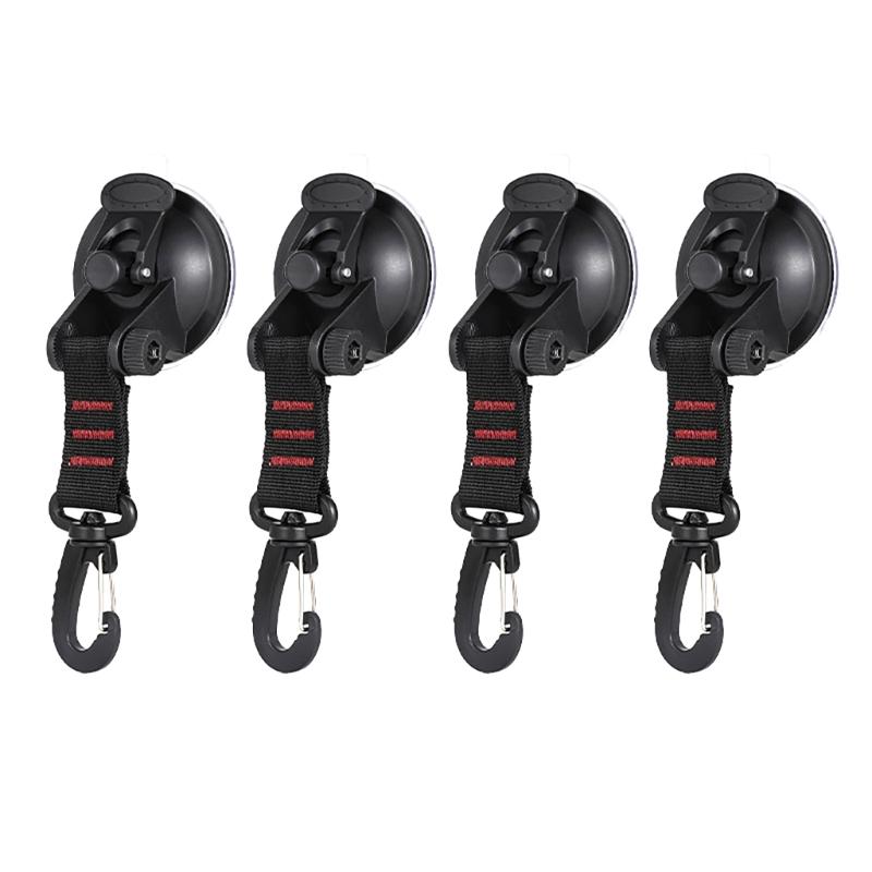 4pcs Weatherproofed Suction Hook Convenient Hanging Hook Car Roof Awnings Hook for Various Outdoor and Indoor Space