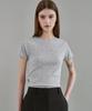 MALOUPE 5213 Ribbed Slim Short Sleeve Tee (Gray)