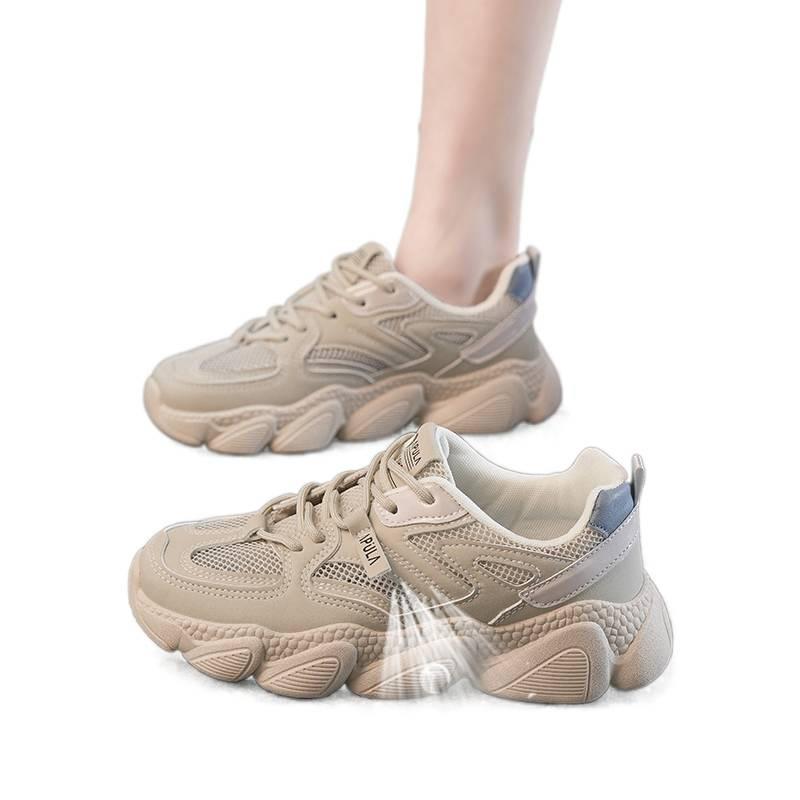 Sneakers mesh shoes breathable mesh new summer thin thick sole small size