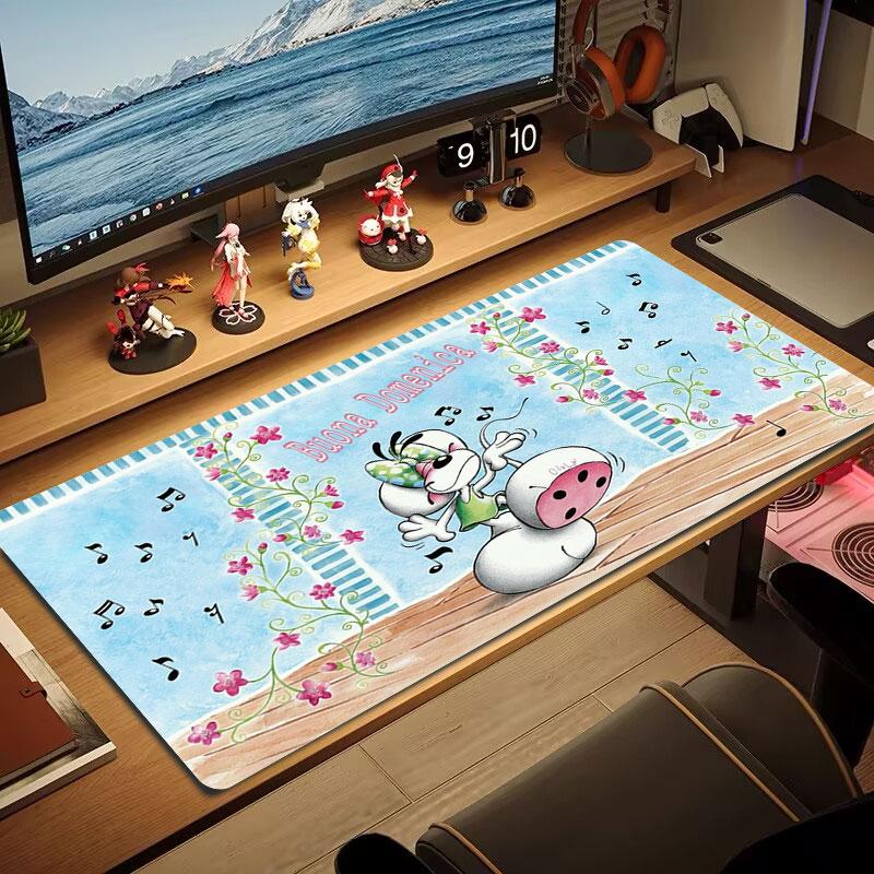 Diddl Large Size Mouse Pad Large Gaming Table Cushion Non-slip Laptop Tablet Big Mousepad XXL Mat Mini PC Playmat With Lock edge