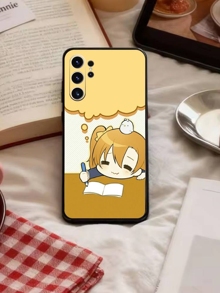 Love Live-Kousaka Honoka Phone Case For Samsung S26,S25,S24,S23,S22,S30,S21,Ultra,Plus,FE 5G Black Soft Cover