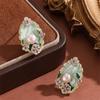 Garden Pearl Earrings - Colorful Glazed Flowers Stud Earrings - Retro-Inspired Pearl Jewelry