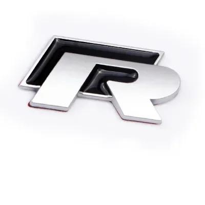 WHAQY1 VW 2026 Hot Car Front Grille Bumper Body 3D Metal Decals R-Line Auto Logos Stickers For VW Polo Golf Passat Scirocco Tiguan CC J
