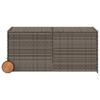 Garden Storage Chest with Wheels Gray 283 L Poly Rattan