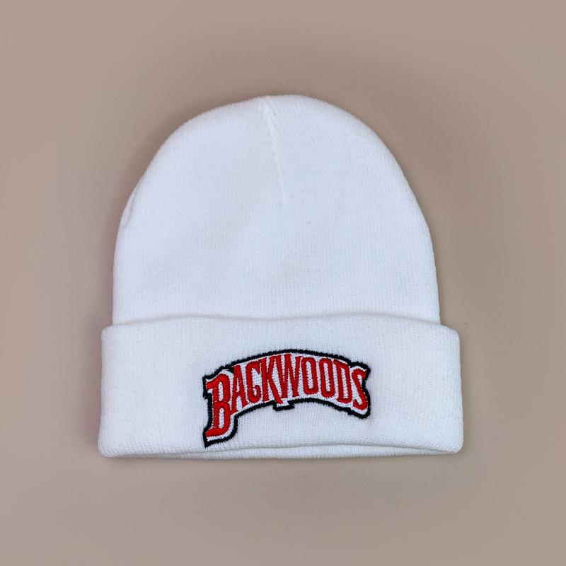 American Casual Embroidery Letter Knitted Hat Men'S And Women'S Warm Versatile Student Simple Pullover Hat