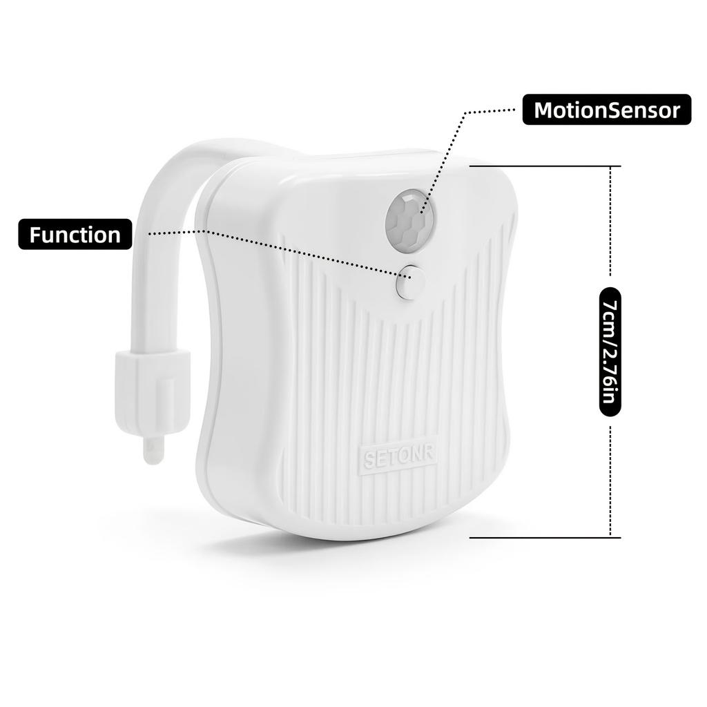 16-color motion-sensor toilet light, built into the toilet bowl, bathroom LED night light, suitable for toilets, Christmas gift.