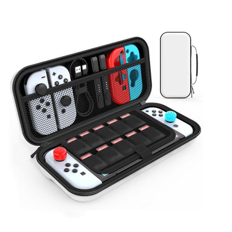 Portable Carrying Case For Switch OLED Controller Travel EVA Shockproof Bag With Game Cards Slots For NS Switch OLED Accessories