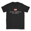 Grönland Make America Go Away T-Shirts Unisex Damen MAGA Reine Baumwolle T-Shirt Rundhals Kurzarm T-Shirt Bedruckte Kleidung