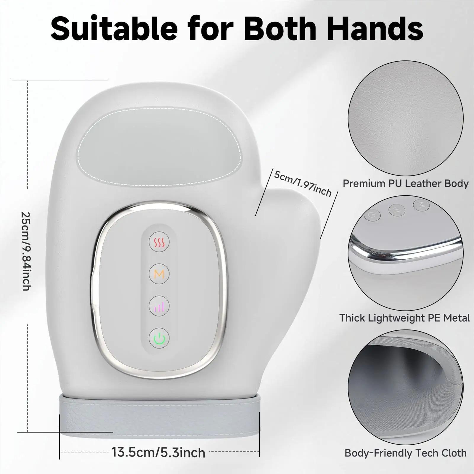 

Electric Hand Massager with Hot & Cold Care: Airbag Compression for Wrist & Fingers білий