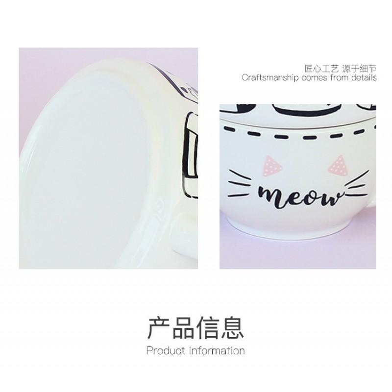 Cute French-Style Cat Ceramic Teapot Set With Matching Cup White Porcelain Tea Home Decor Gift