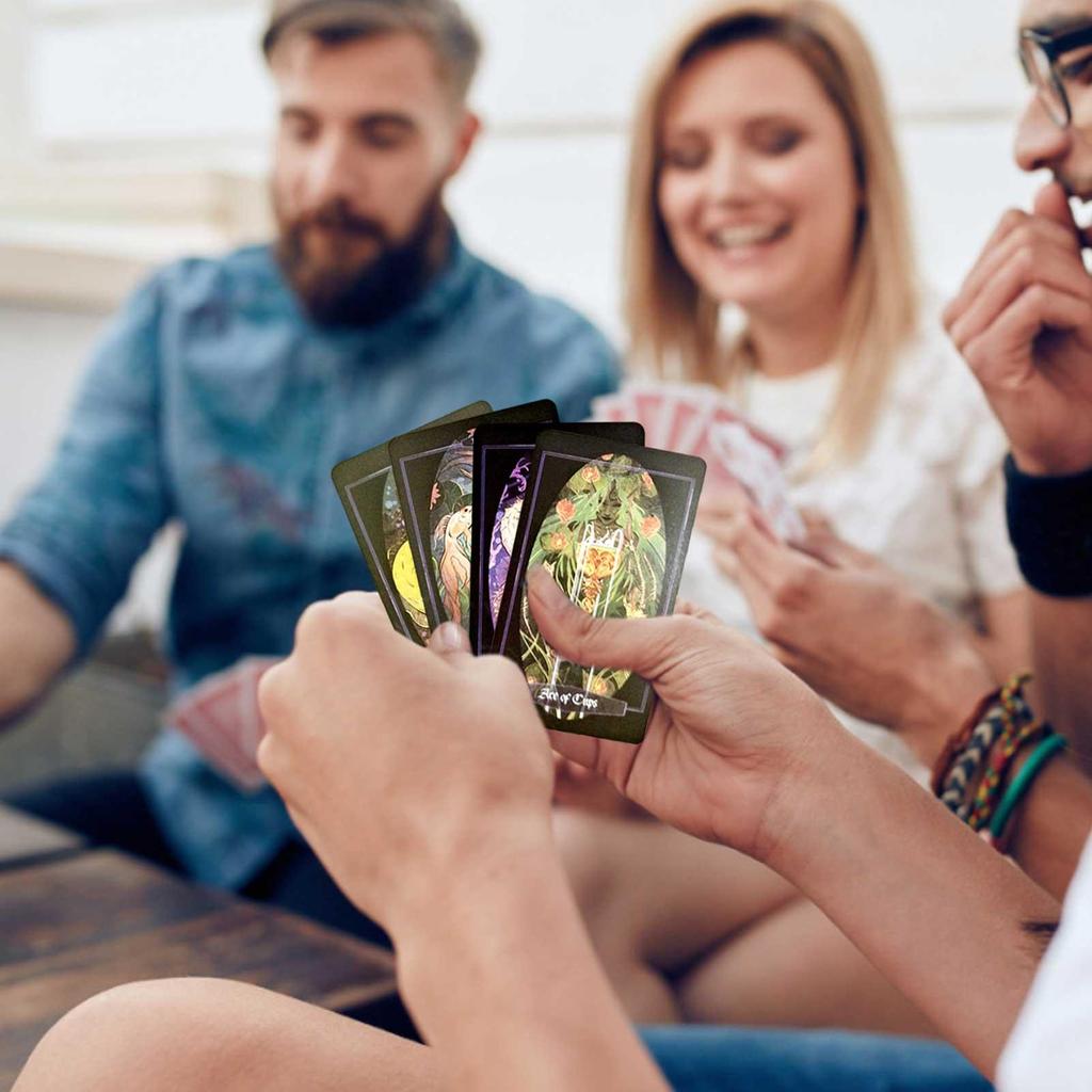 Interactive Tarot Cards Large Tarot Cards Durable Original Tarot Card Decks for Beginners and Expert Tarot Cards Set for Gifts Fortune Telling Cards G
