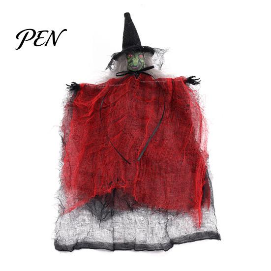 Scary Party Hanging Decor Spooky Witch Halloween Decoration, Ghost Ornament Scene Layout Supplies for Haunted House, Indoor Outdoor Tree Yard