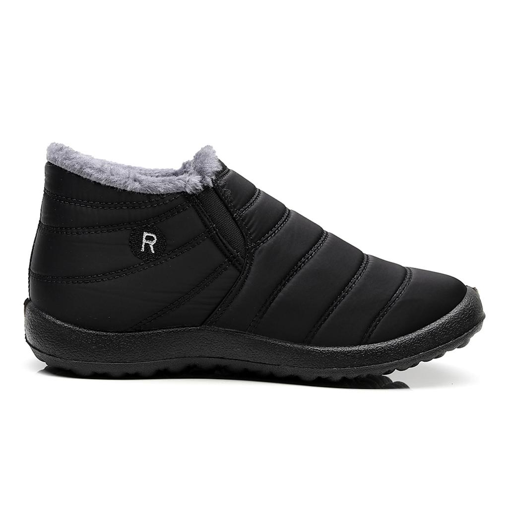Men Snow Boots Ankle Boots Winter Boots Unisex Couples Newest Solid Color Plush Inside Anti Skid Bottom Warm Waterproof Ski Shoes