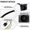 4 Pin Flat To 7 Way Round Adapter Wiring Plug Mounting Bracket RV Trailer Truck