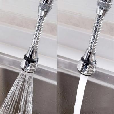 Kitchen Stainless Steel Faucet Sprinkler Water-saving Device Lengthening Rotating Splash Proof Sprinkler Spray Extender Bubbler