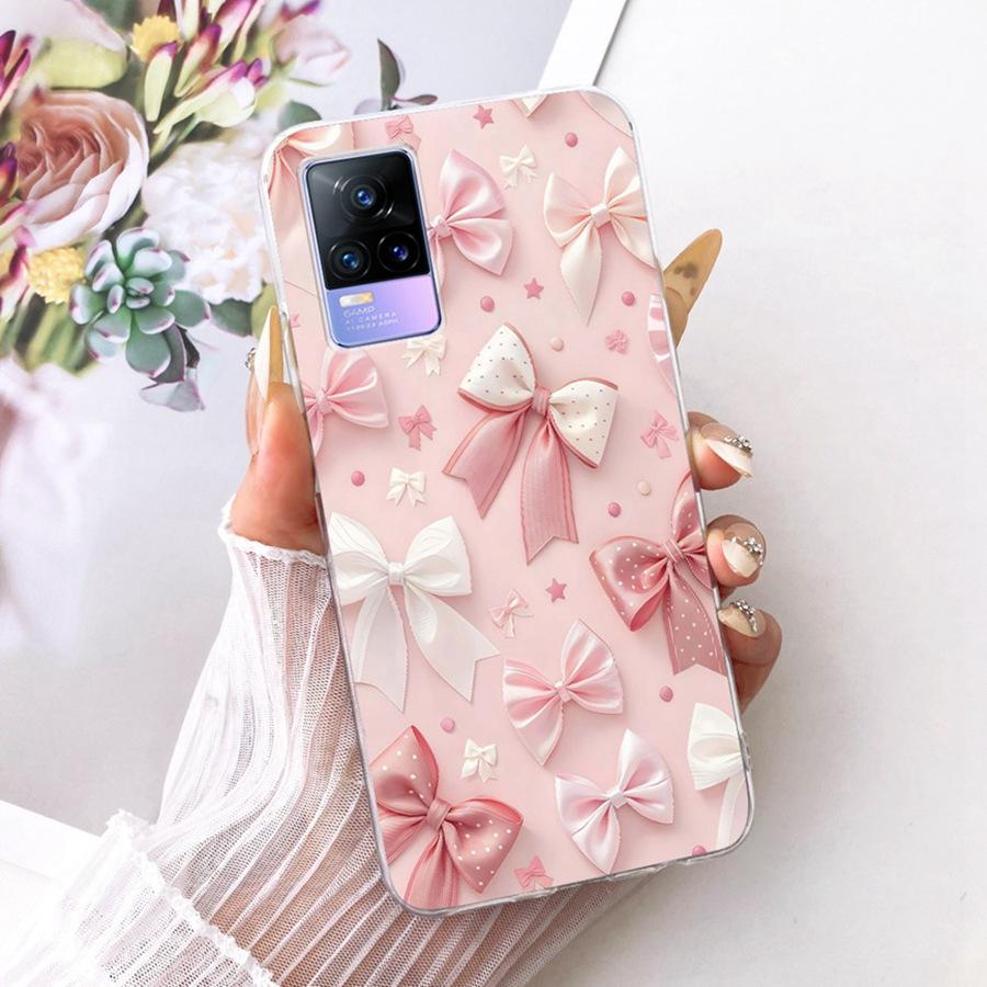 For Vivo V21E V 21 E V2061 V2055 Case Soft Silicone TPU Protective Butterfly Phone Case For VivoY73 2021 V21 E 4G 5G Cover Coque