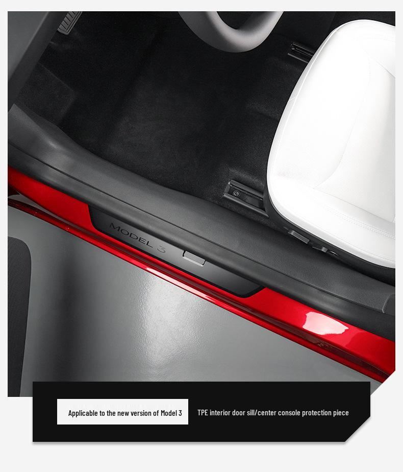 Накладки на пороги и боковые юбки для Tesla Model 3/Y/X/S (передние и задние).