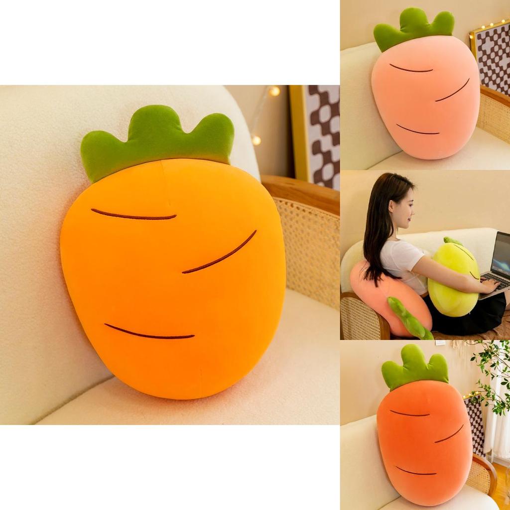 Soft Carrot Plush Toy Cartoon Vegetable Stuffed Pillow Creative Fluffy Doll Pink/orange/yellow/red 28/40/60/80cm