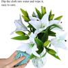 A84X-5Pcs Artificial Lily Flowers Real Contact Fake Lily Bouquet Artificial Flowers For Home Wedding Floral Decor