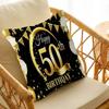 18 21 30 40 50 60 70 80 90th Anniversary Party Cushion Cover Car Throw Pillow Case For Sofa Car Christmas Gift