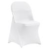 White Stretch Spandex Chair Covers - 30 PCS, Folding Kitchen Chairs Cover, Universal Washable Slipcovers Protector, Removable Chair Seat Covers, for