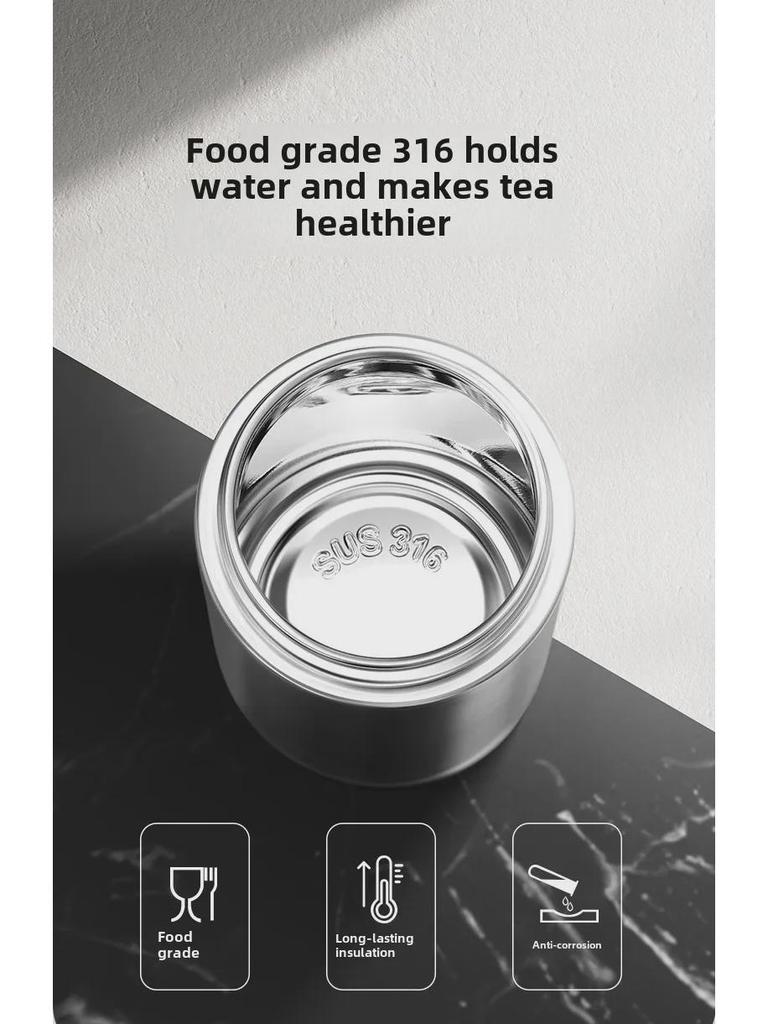 Compact 316 Stainless Steel Tea Infuser Thermos Cup - Portable Water Separation Design for Men and Women, Perfect Gift